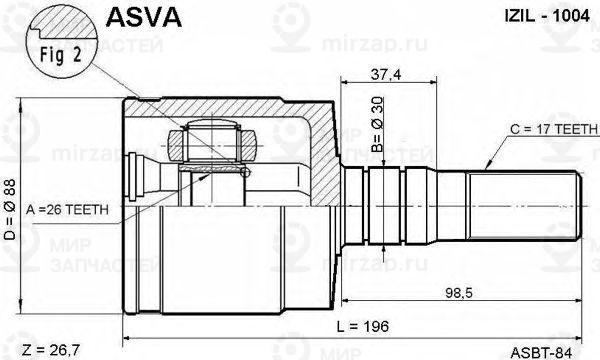 Запчасть ASVA ISIL1004