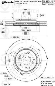 Запчасть BREMBO 09B62110