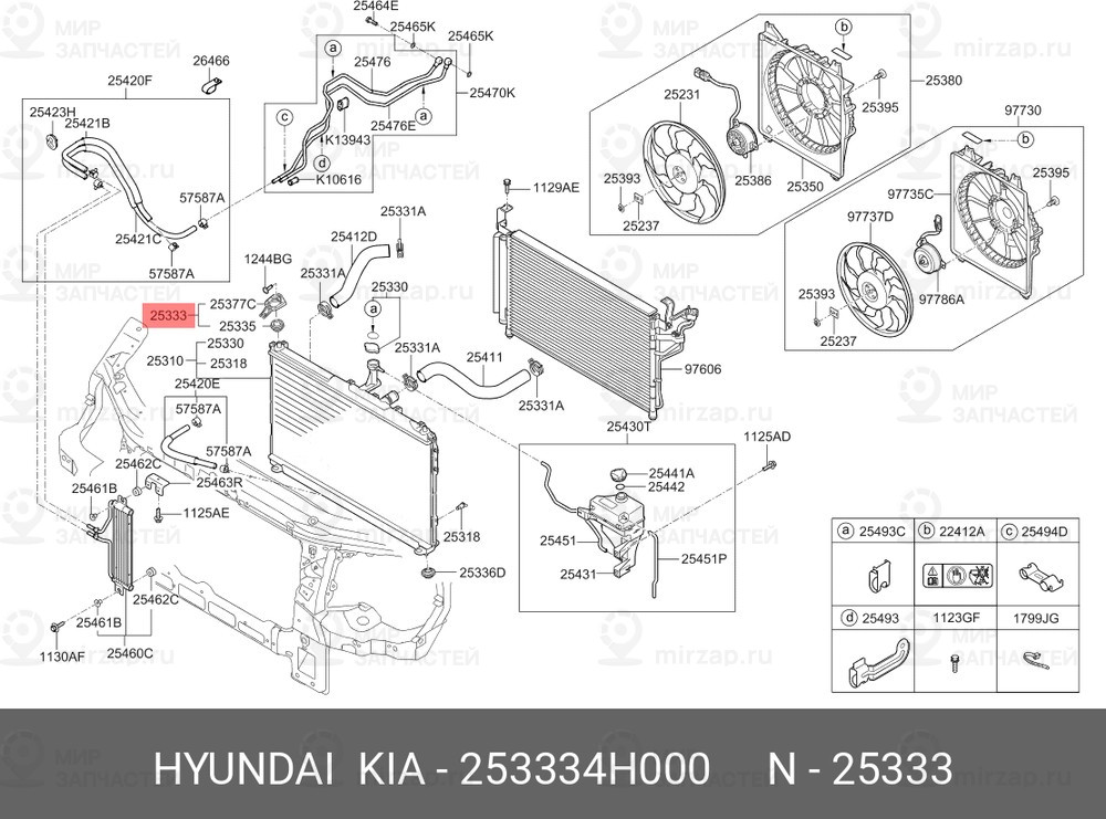 Запчасть MOBIS 253334H000