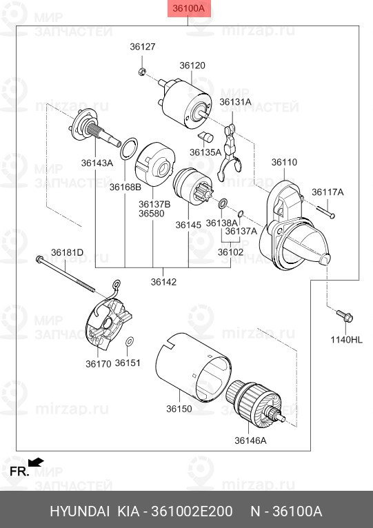 Запчасть MOBIS 361002E200