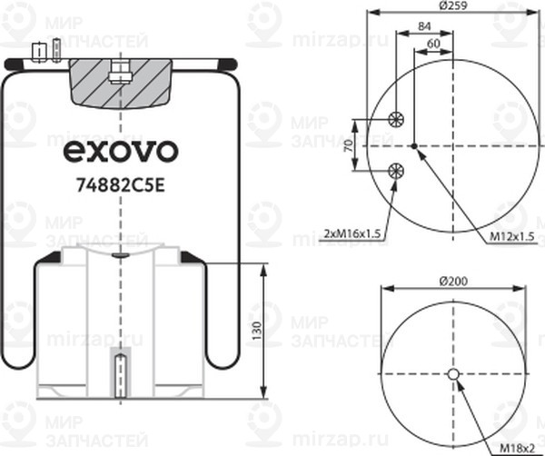 Запчасть EXOVO 74882C5E