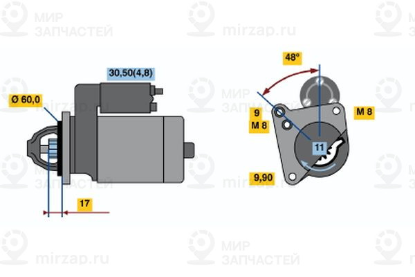 Стартер BOSCH 0001138003