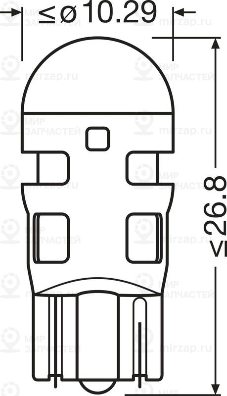 Лампа накаливания, фонарь установленный в двери ams-OSRAM 2825DRP-2BL