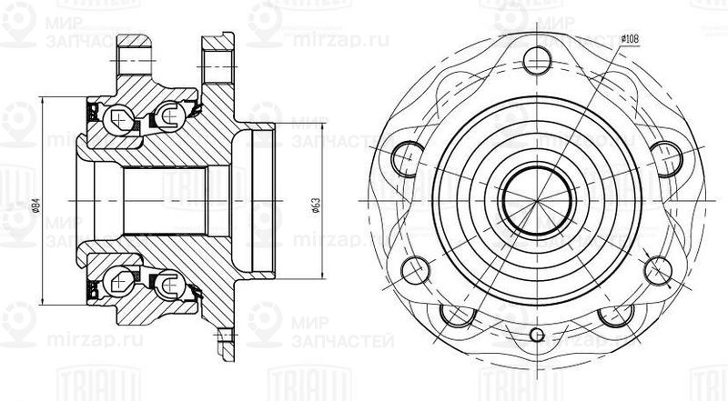 Ступица колеса TRIALLI MR3010