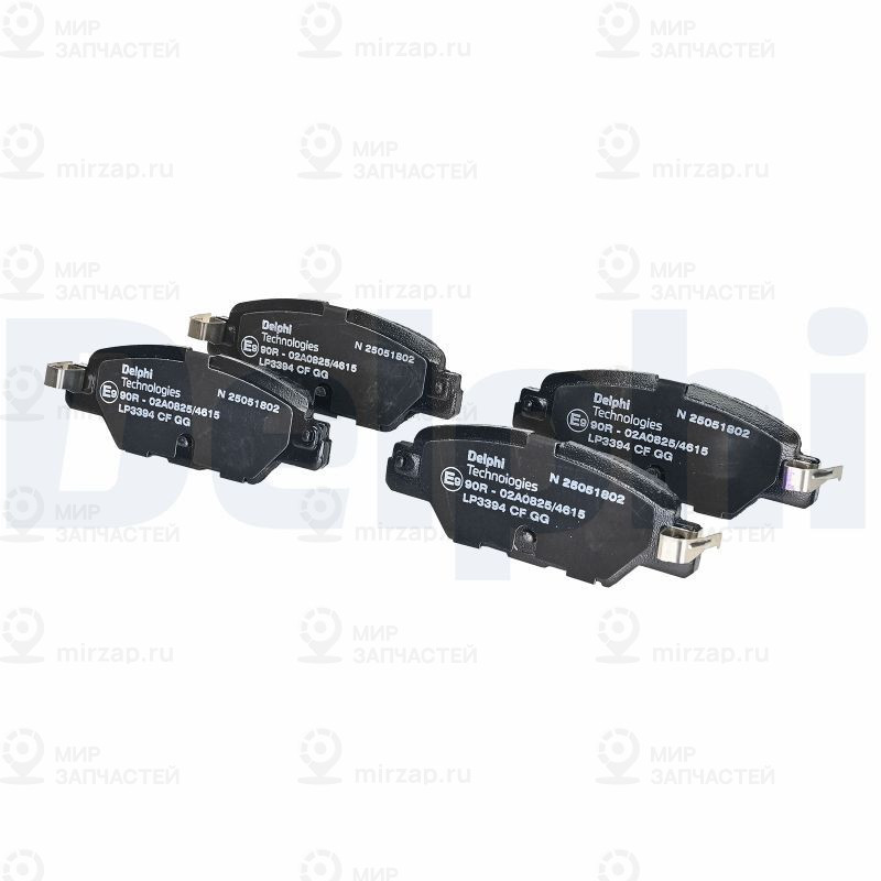 Комплект тормозных колодок, дисковый тормоз DELPHI LP3394