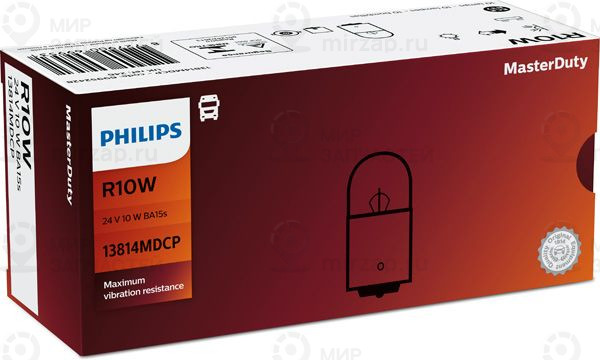 Лампа накаливания, фонарь освещения номерного знака PHILIPS 13814MDCP