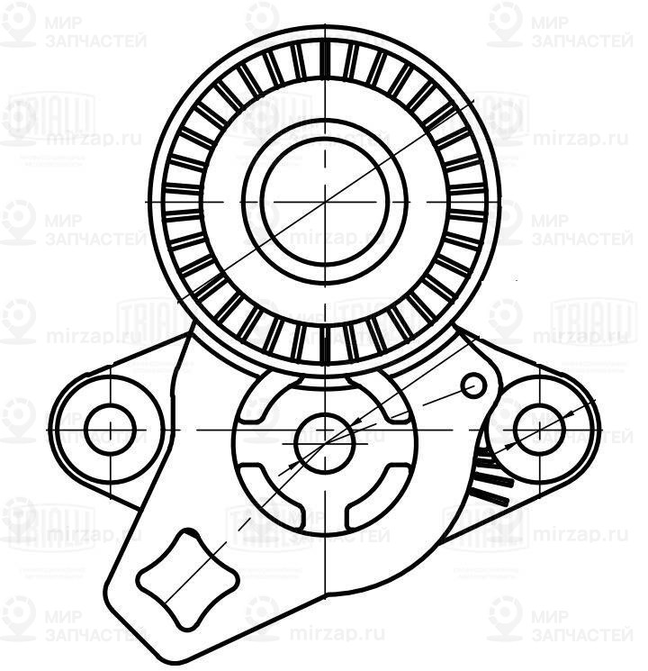 Натяжитель ремня, клиновой зубча TRIALLI CM5664