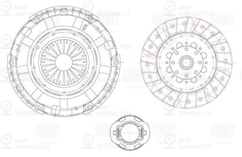 Комплект сцепления TRIALLI FR0823