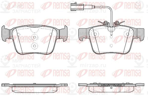 Комплект тормозных колодок, дисковый тормоз REMSA 172202