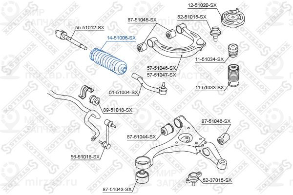 Пыльник, рулевое управление STELLOX 1451006SX