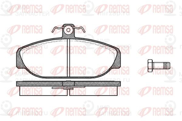 Комплект тормозных колодок, дисковый тормоз REMSA 015610