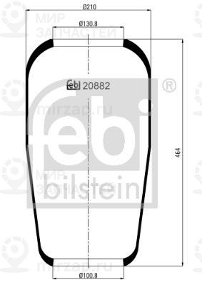 Кожух пневматической рессоры FEBI 20882