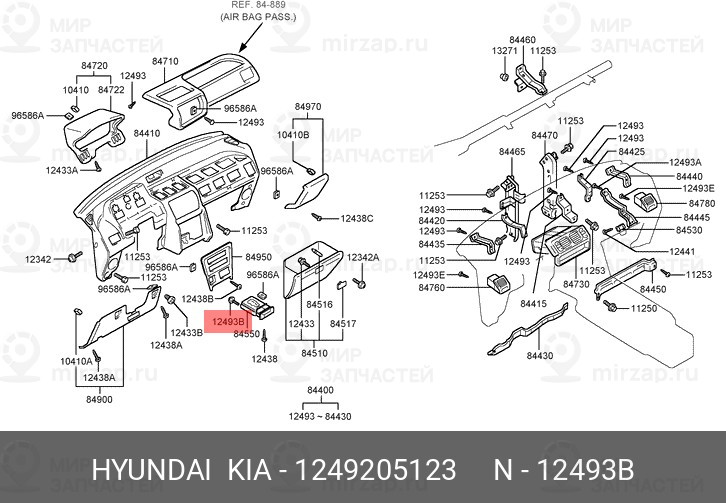 Запчасть HYUNDAI 1249205123