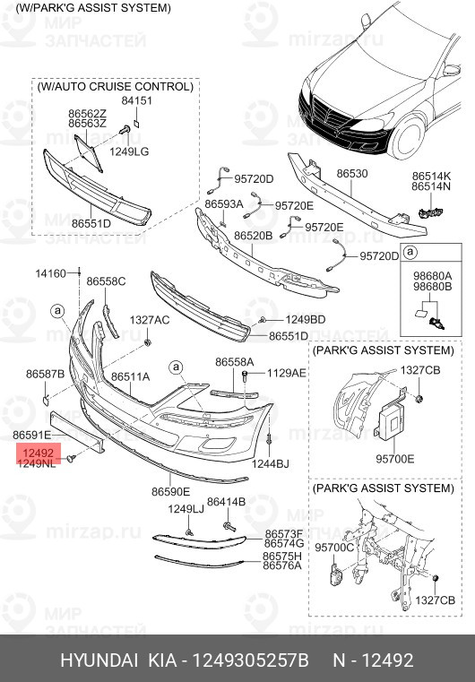 Запчасть HYUNDAI 1249305257B