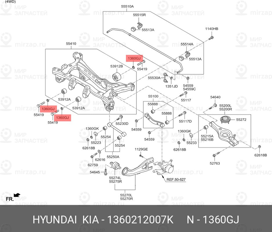 Запчасть HYUNDAI 1360212007K