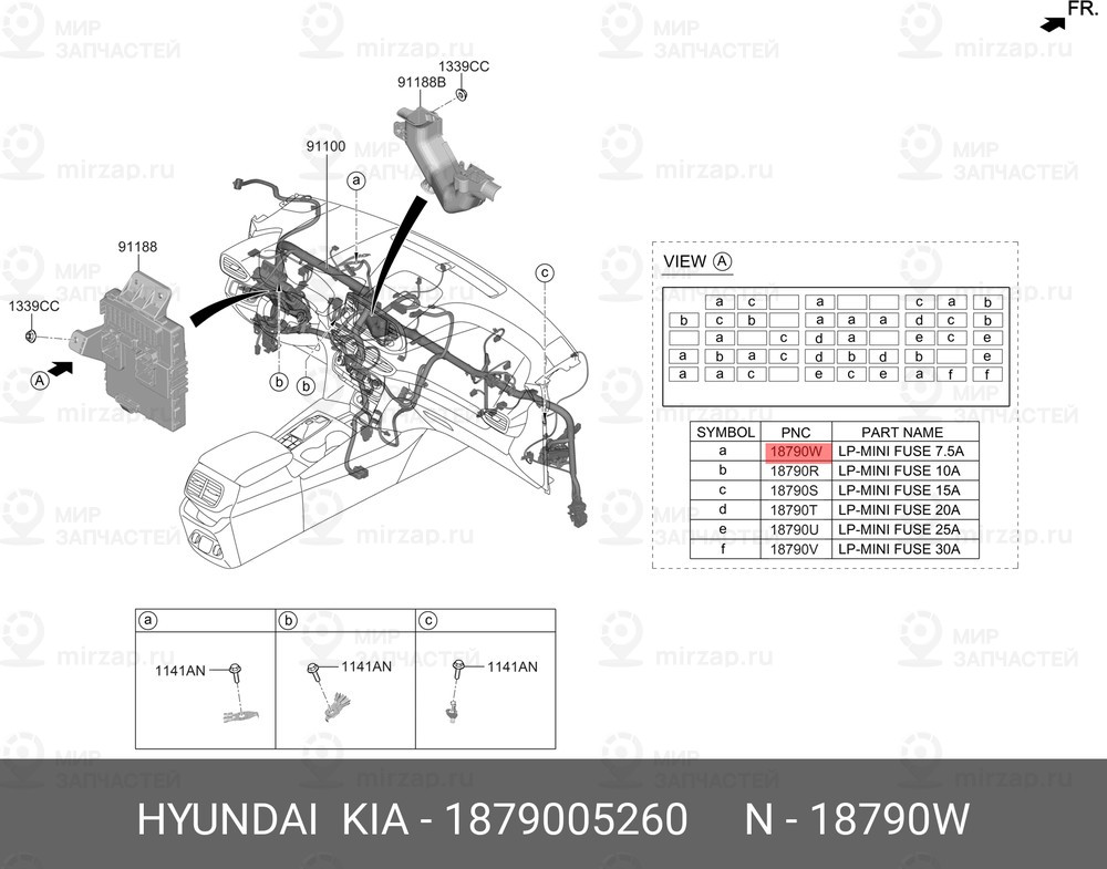 Запчасть HYUNDAI 1879005260