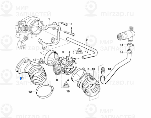гофрированный кожух ASC+T
 BMW 13541703695