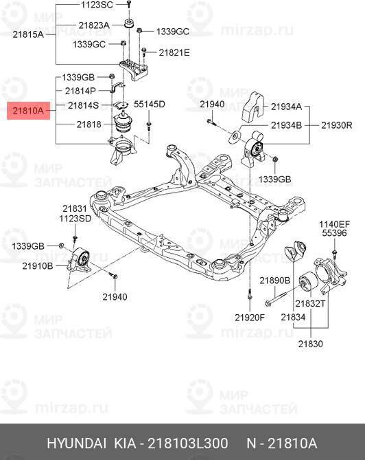 Запчасть HYUNDAI 218103L300
