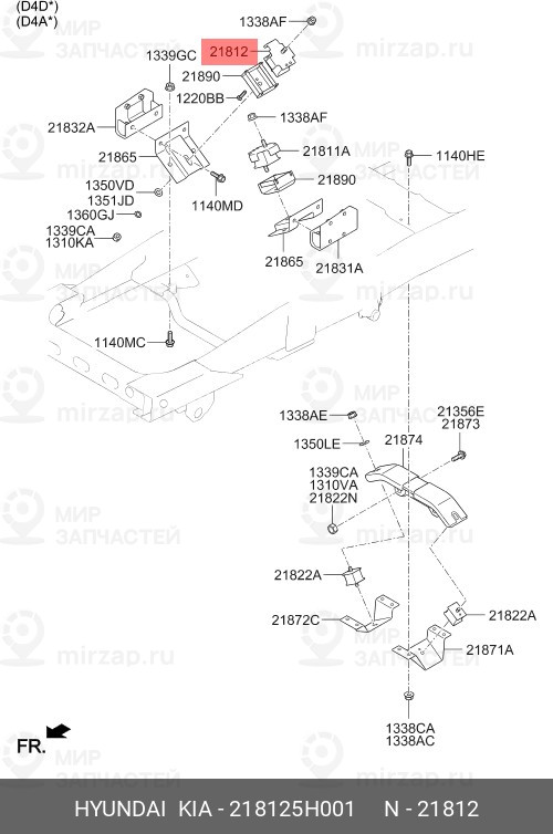 Запчасть HYUNDAI 218125H001