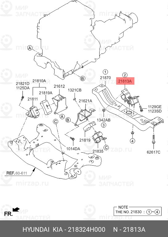 Запчасть HYUNDAI 218324H000
