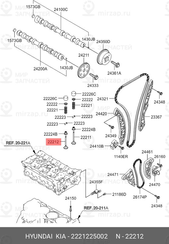 Запчасть HYUNDAI 2221225002