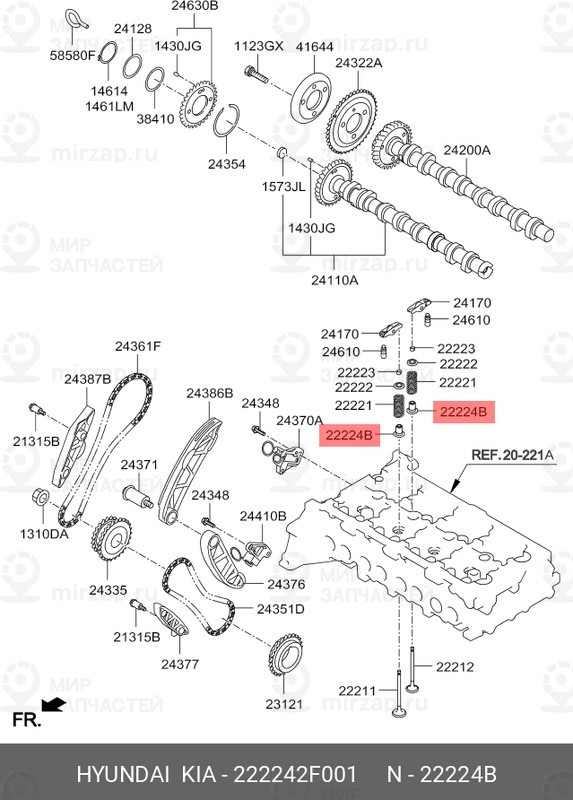Запчасть HYUNDAI 222242F001