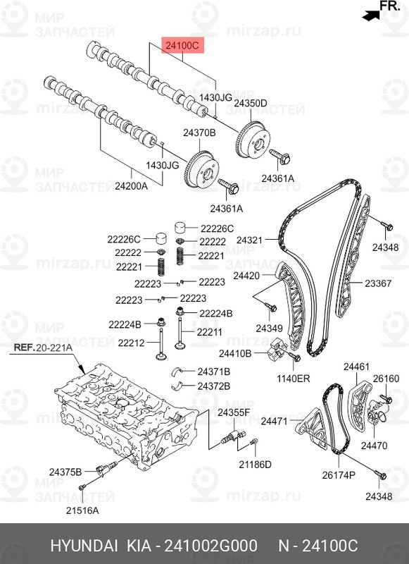 Запчасть HYUNDAI 241002G000