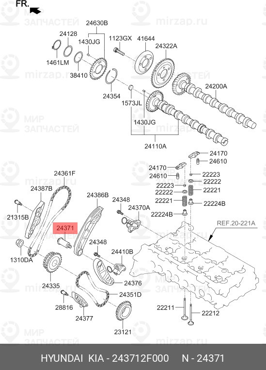 Запчасть HYUNDAI 243712F000