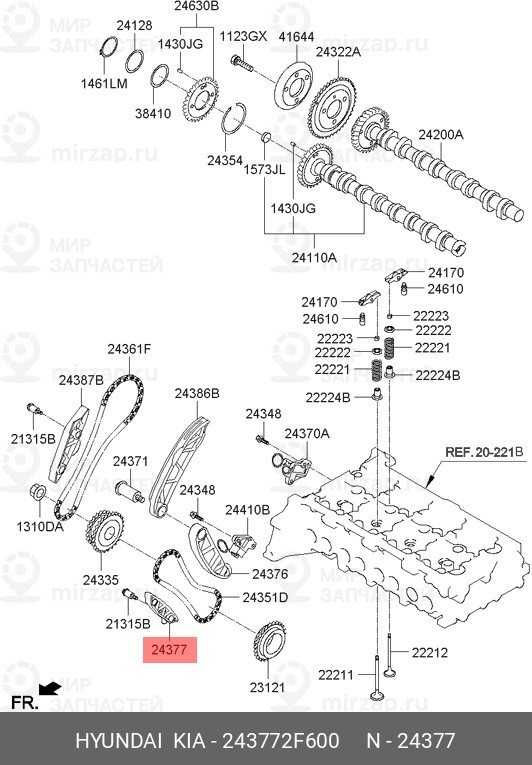 Запчасть HYUNDAI 243772F600