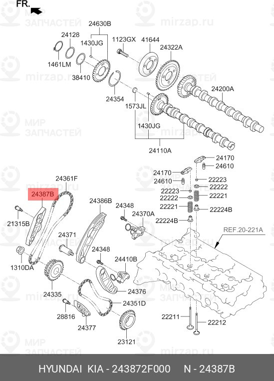 Запчасть HYUNDAI 243872F000