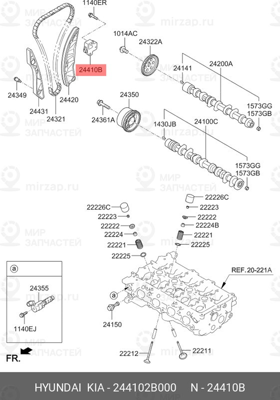 Запчасть HYUNDAI 244102B000