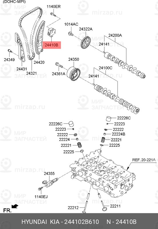 Запчасть HYUNDAI 244102B610