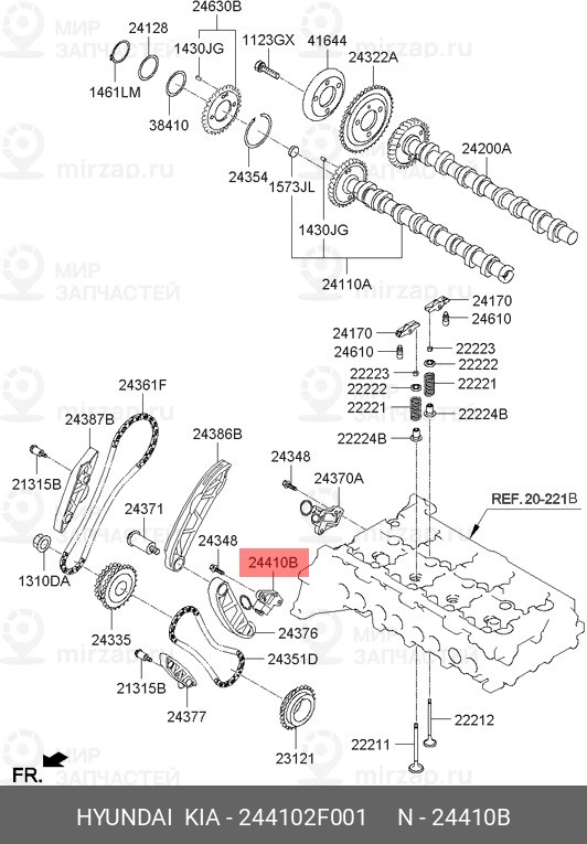 Запчасть HYUNDAI 244102F001