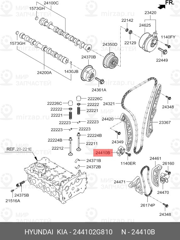 Запчасть HYUNDAI 244102G810