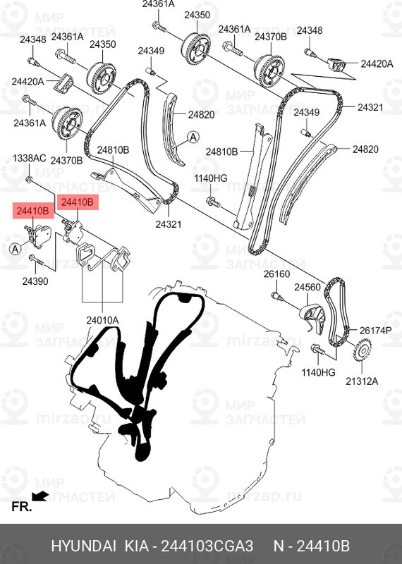 Запчасть HYUNDAI 244103CGA3