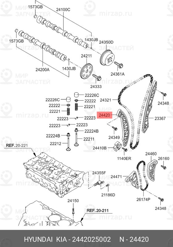 Запчасть HYUNDAI 2442025002