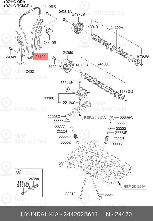 Запчасть HYUNDAI 244202B611