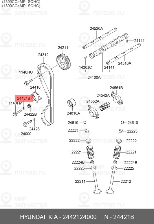 Запчасть HYUNDAI 2442124000