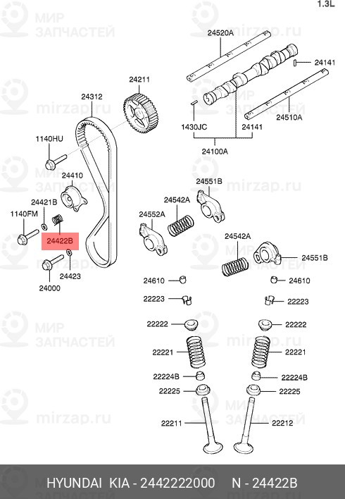 Запчасть HYUNDAI 2442222000