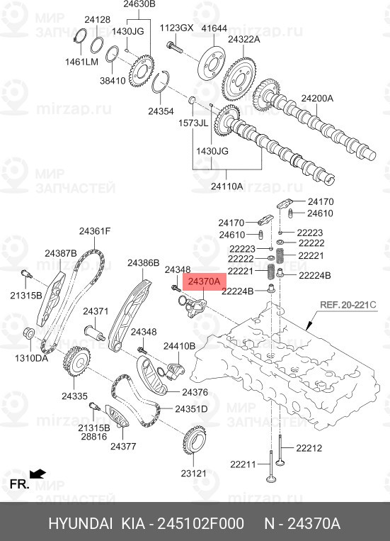 Запчасть HYUNDAI 245102F000