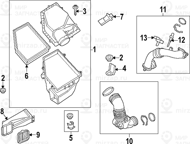 Воздушный фильтр
 BMW 13715A1BC50