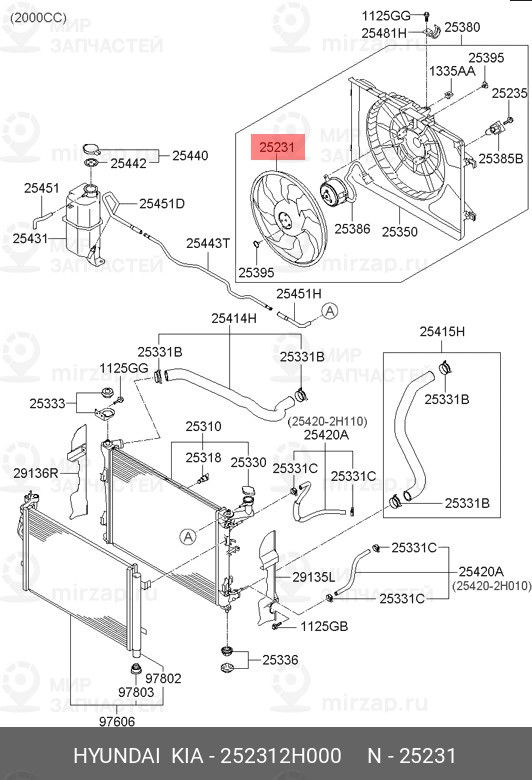 Запчасть HYUNDAI 252312H000