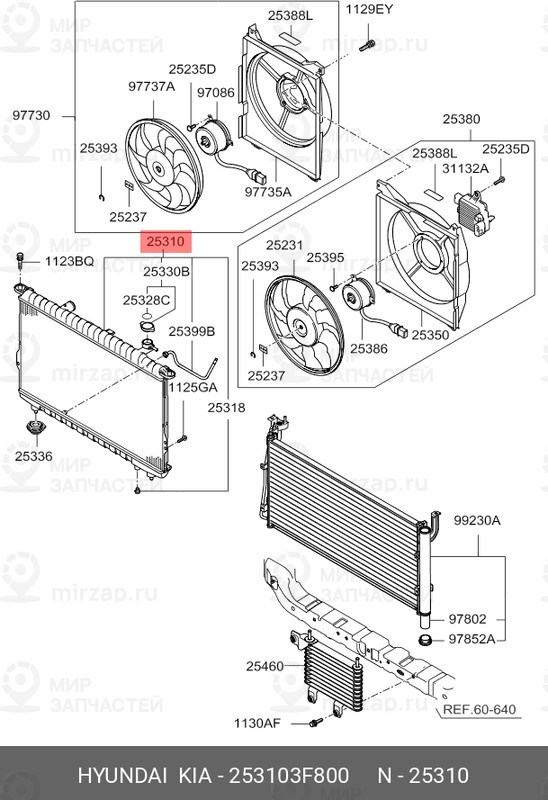 Запчасть HYUNDAI 253103F800