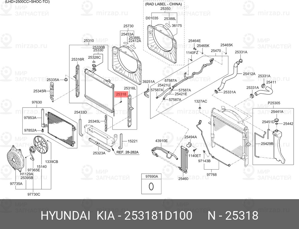 Запчасть HYUNDAI 253181D100