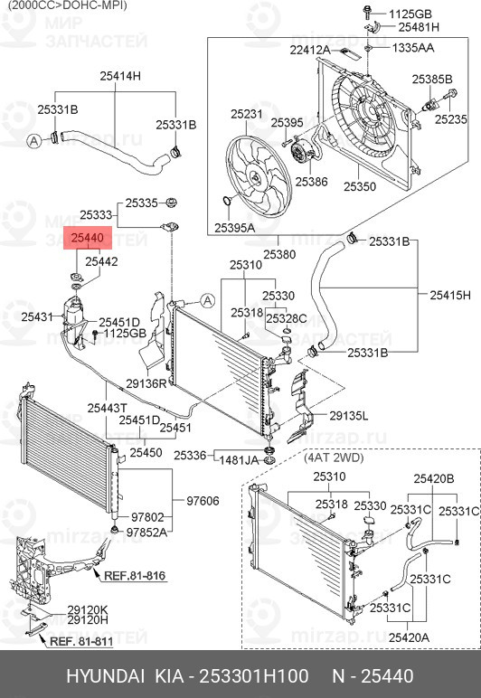 Запчасть HYUNDAI 253301H100