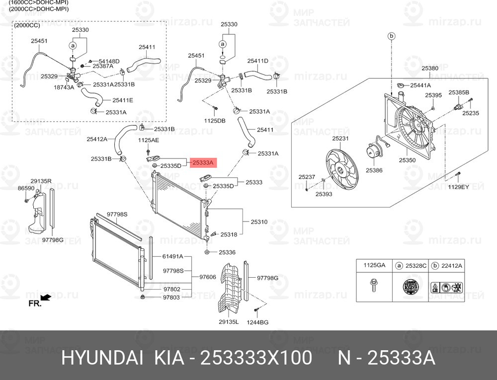 Запчасть HYUNDAI 253333X100
