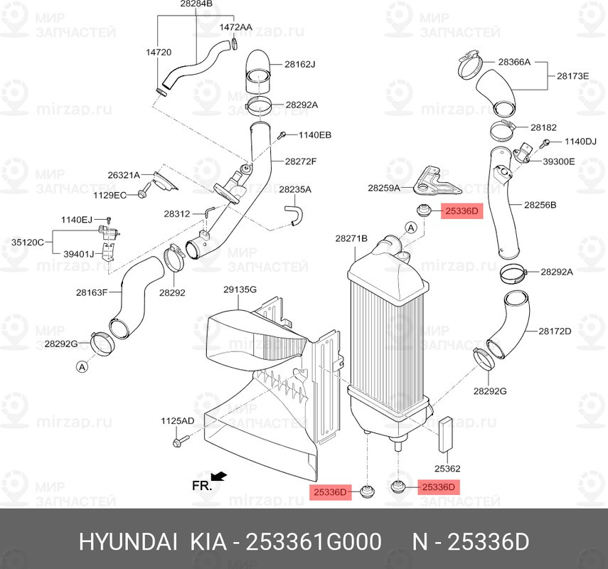 Запчасть HYUNDAI 253361G000