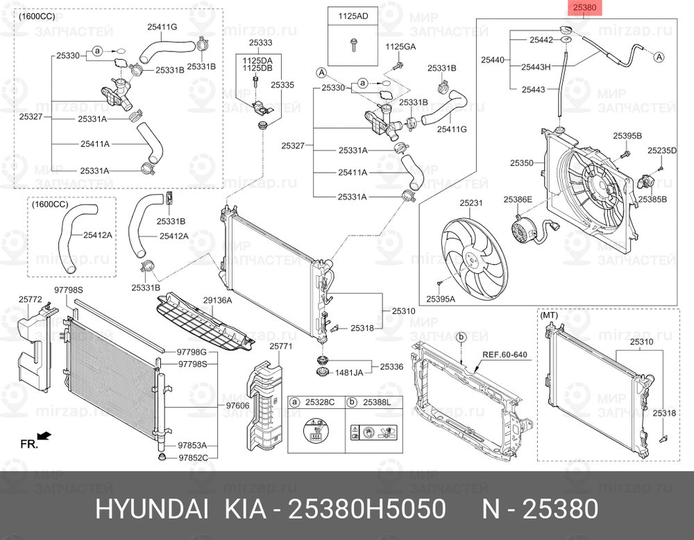 Запчасть HYUNDAI 25380H5050