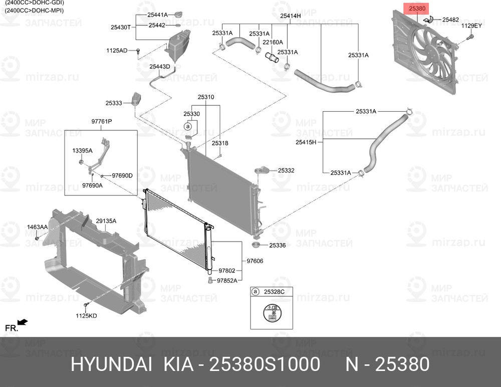 Запчасть HYUNDAI 25380S1000