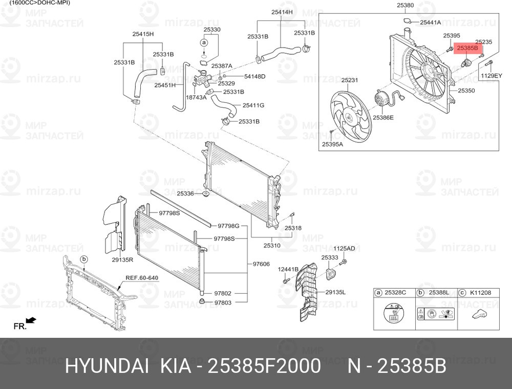 Запчасть HYUNDAI 25385F2000